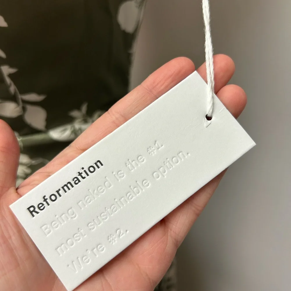 Reformation Olive and Cream Floral Maxi Dress - Picture 4 of 5